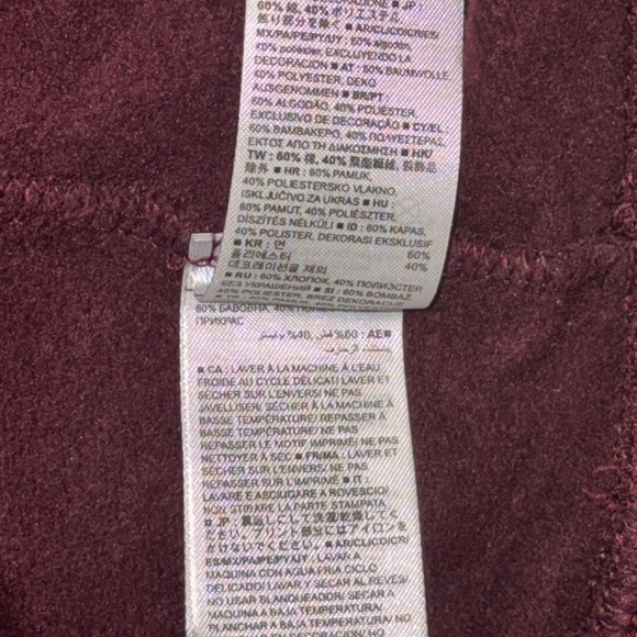 GAP Burgundy Glitter Logo Spellout Pullover Sweatshirt Sweater Large - Picture 8 of 8